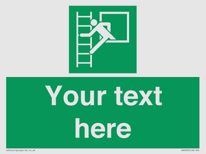 Custom Emergency Escape Ladder Sign